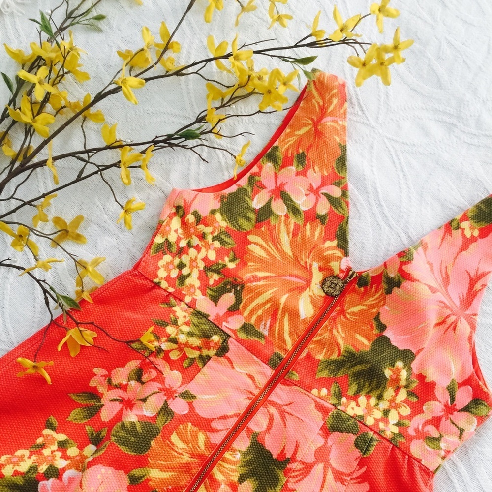 Very beautiful coral floral dress